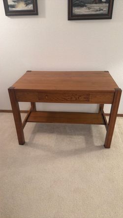 Antique Oak Library Table