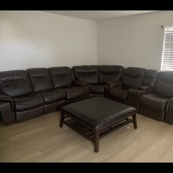 Electric Recliner Couch And Ottoman 