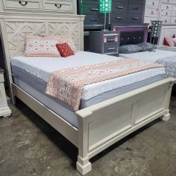 Ashley's Bolanburg Bed Frame, Queen Bed Frame, Bedroom