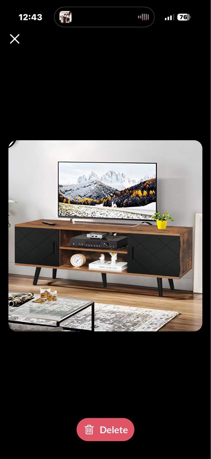 IWELL TV Stand for 55 Inch TV