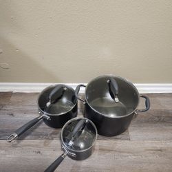 ANOLON 3-Piece Cookware Set for $50 (Used Condition)And you get 2 free griddles.