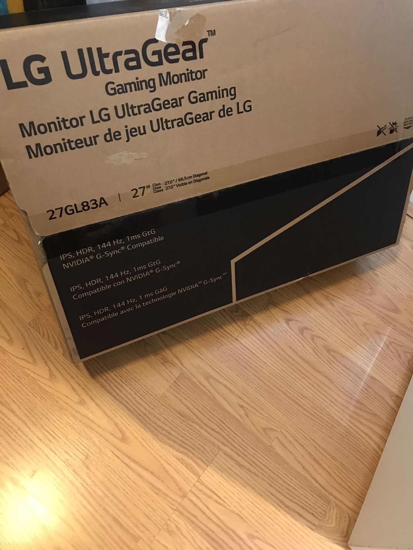 LG 27” Gaming Monitor 27GL83A-B
