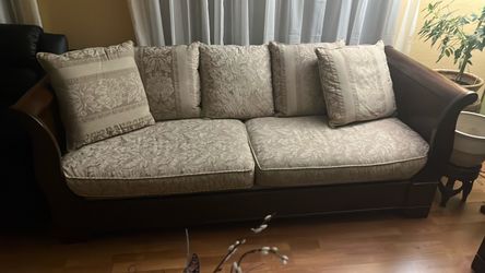 MAHOGANY WOOD SOFA
