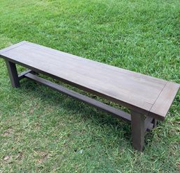 Selling a large wooden bench, 72 x 18 x 16 inches.