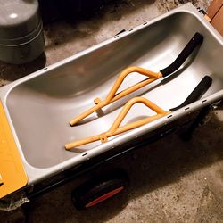 New, never used WORX Aerocart 3-cu ft Steel Yard Cart.