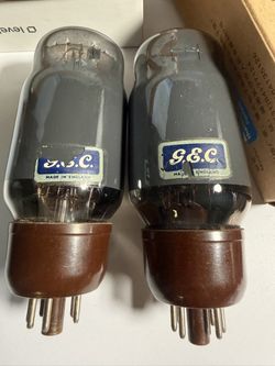 2x GEC KT66 Tubes - Brown Base Smoked Glass, Made in England, Tested Good
