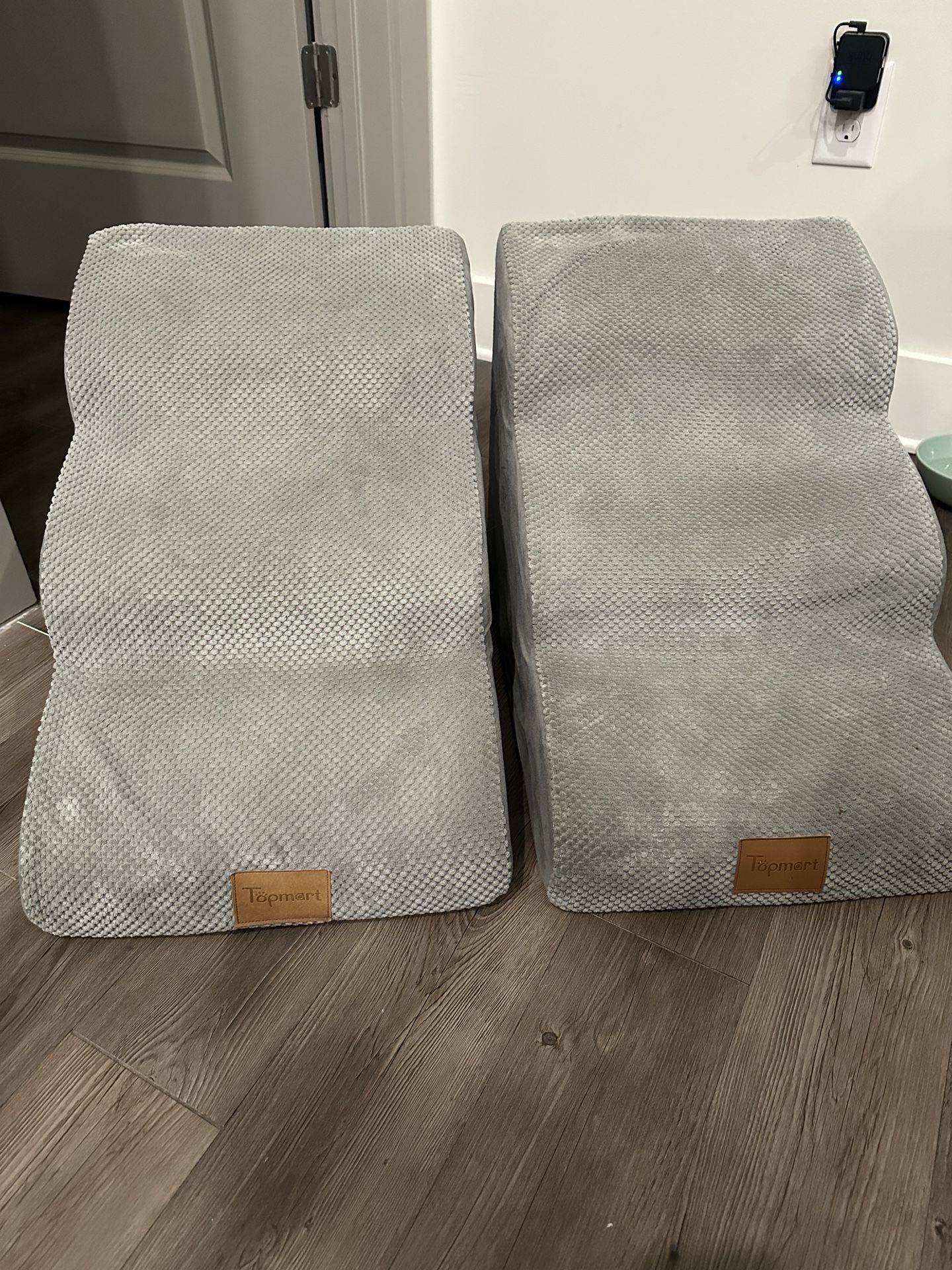 Set Of Two - Topsmart 3 tier Wide Step Foam Pet Stairs