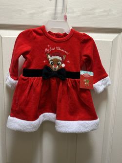 My First Christmas Rudolph Dress 