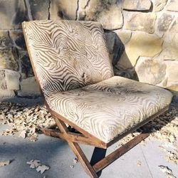 Seat Needs Reupholstered Ashley Zebra Accent Chair Brown Tan