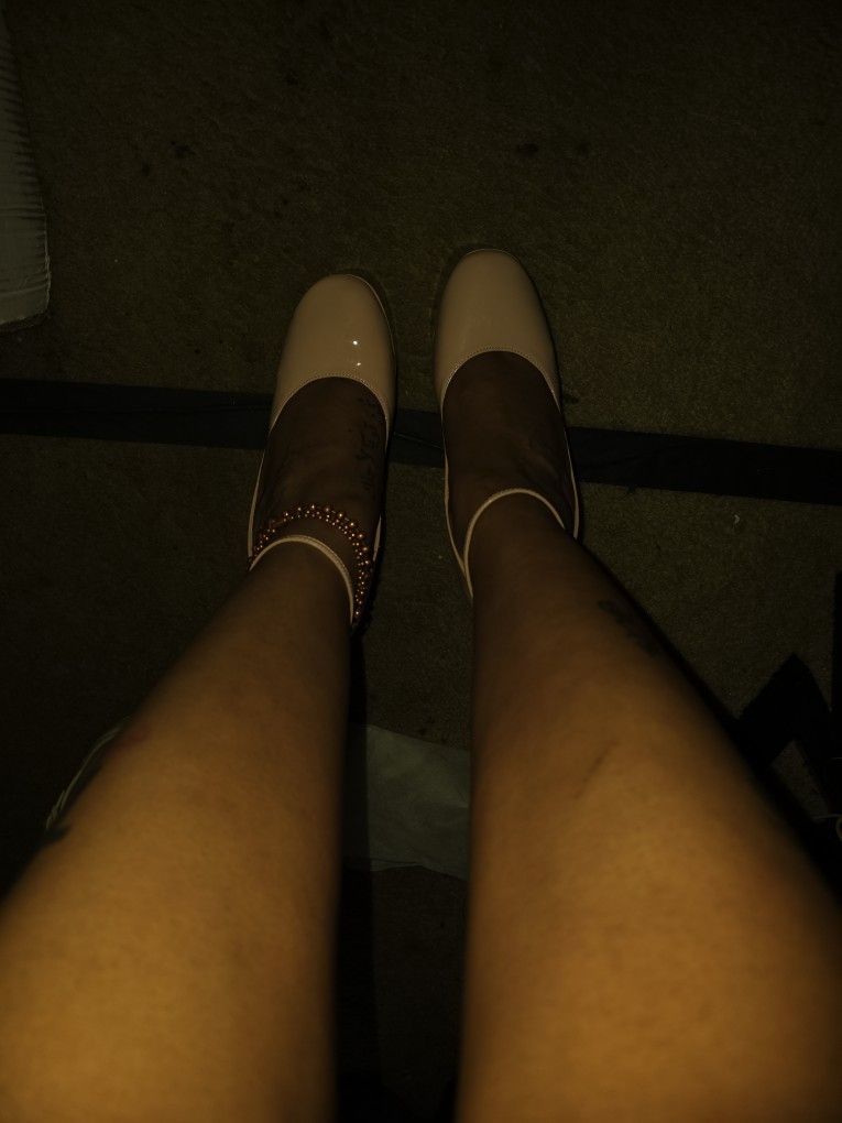 Beige Platform Heels