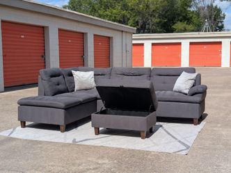 *FREE DELIVERY!* 2 PIECE SECTIONAL w/STORAGE OTTOMAN