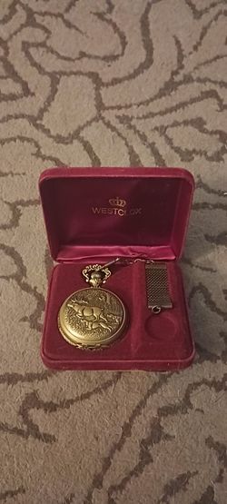 Westclox Vintage 1970s Deer Hunting Pocket Watch 