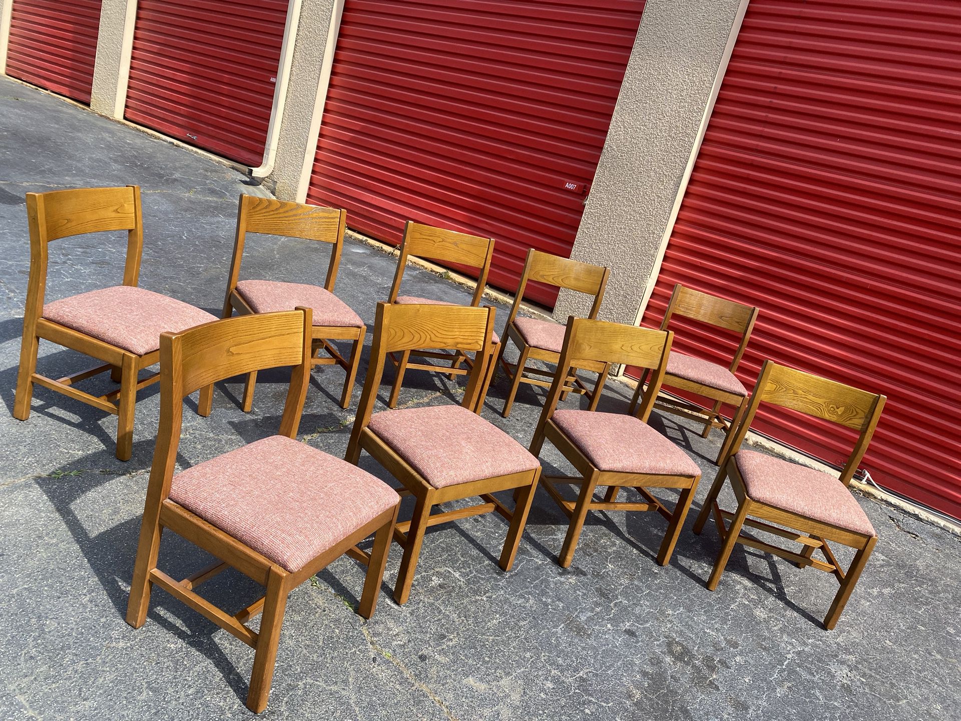 Chairs 10 Piece Set Solid Pine Wood