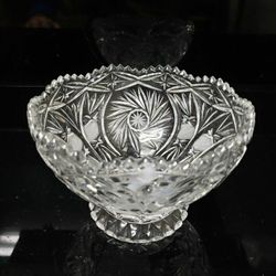 Vintage 6" Lausitzer Crystal Bowl East Germany