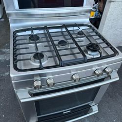 ELECTROLUX 30" STAINLESS STEEL 5 BURNER GAS STOVE WITH CONVECTION OVEN 