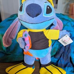 Stitch In Scuba Gear Stuffed Animal