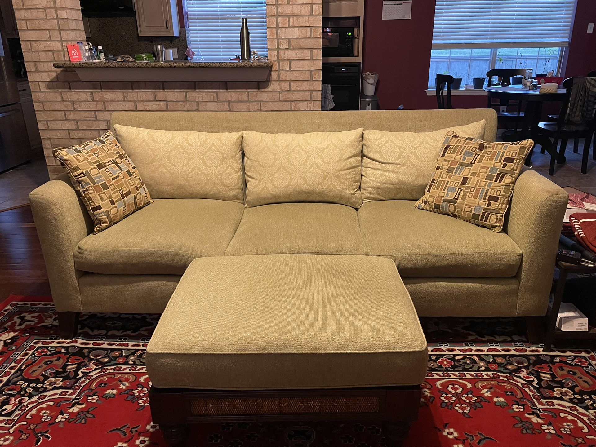 Couch w/ Ottoman & Matching Chair Set 