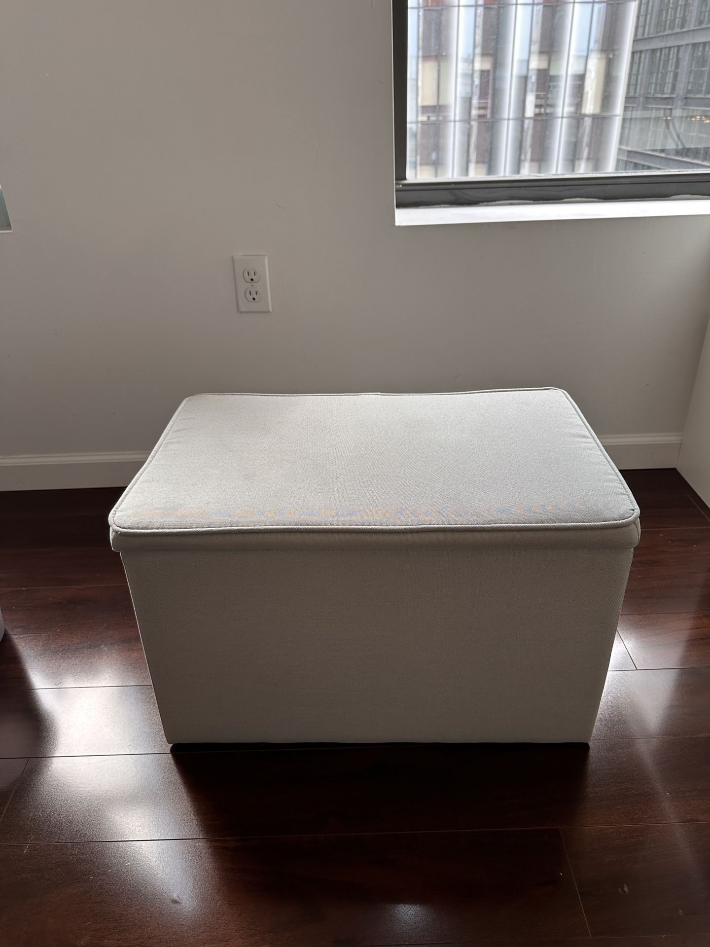 Gray Ottoman with Storage