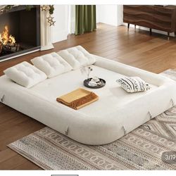 First come first served 🔥82" King 3-Seater Velvet Convertible Futon Sofa Bed$380