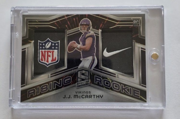 J.J Mccarthy Nfl Shield And Nike Tag /60