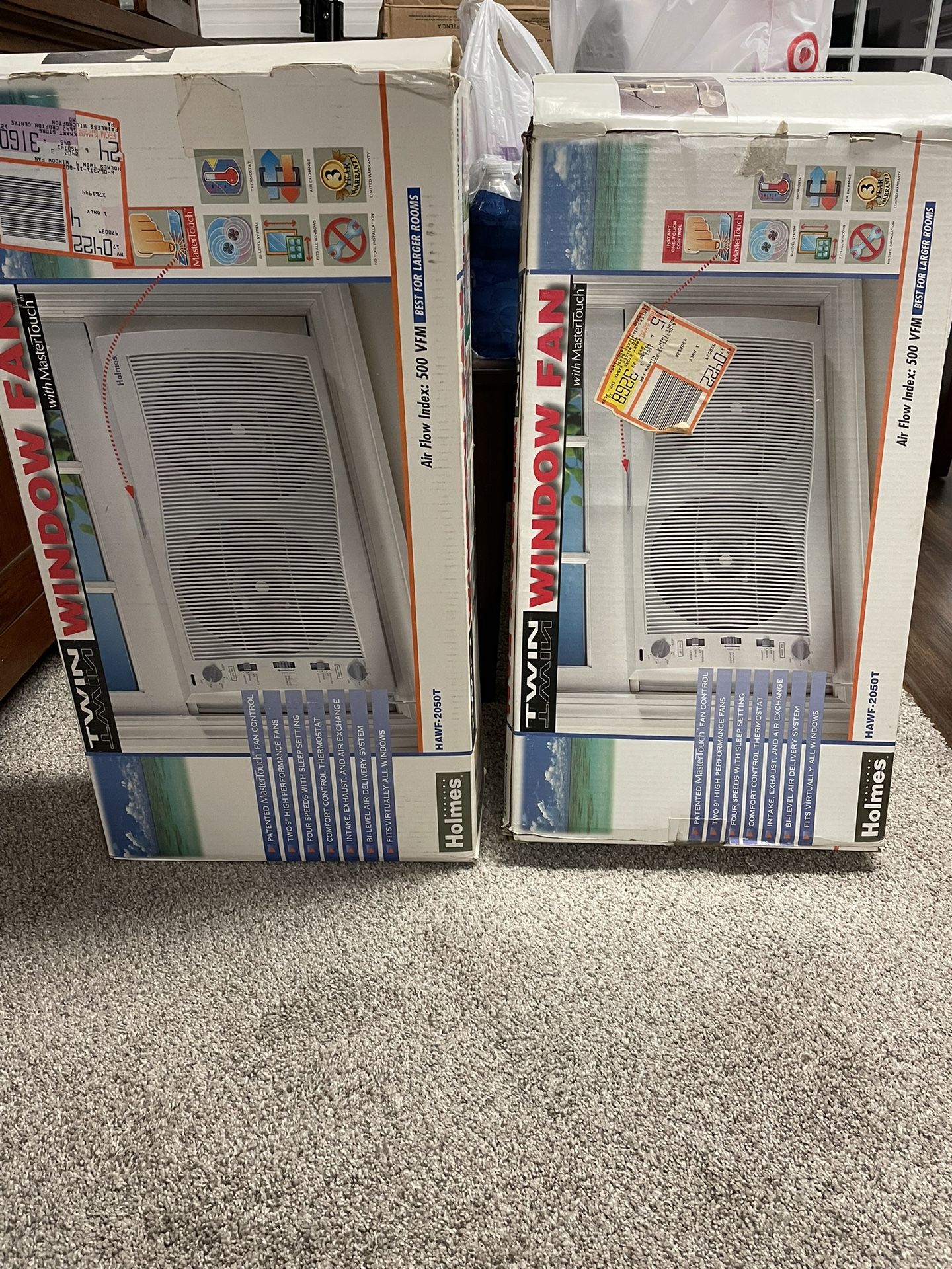 Two Twin Window Fans