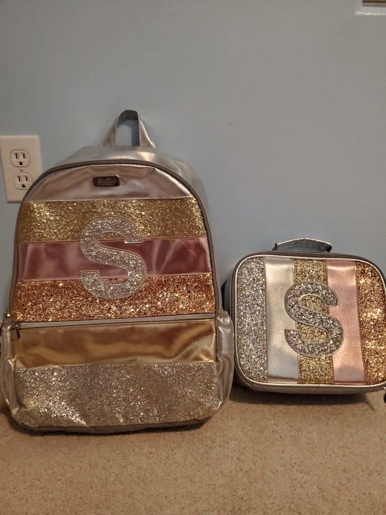 Justice Backpack And Lunchbox With S Initial 
