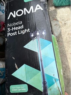 3 head post light