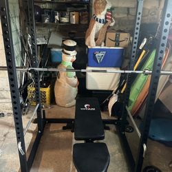 Squat Rack And Weights 