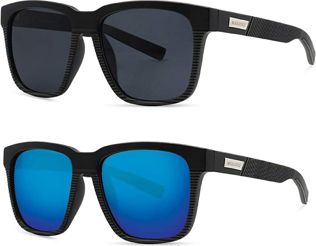 Polarized Sunglasses Men / Women 2pk ( Black And Blue )