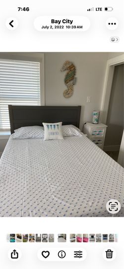 Queen size bed with trundle