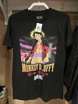 One Piece Monkey D. Luffy Graphic T-Shirt Black Size M NEW w/ Tags