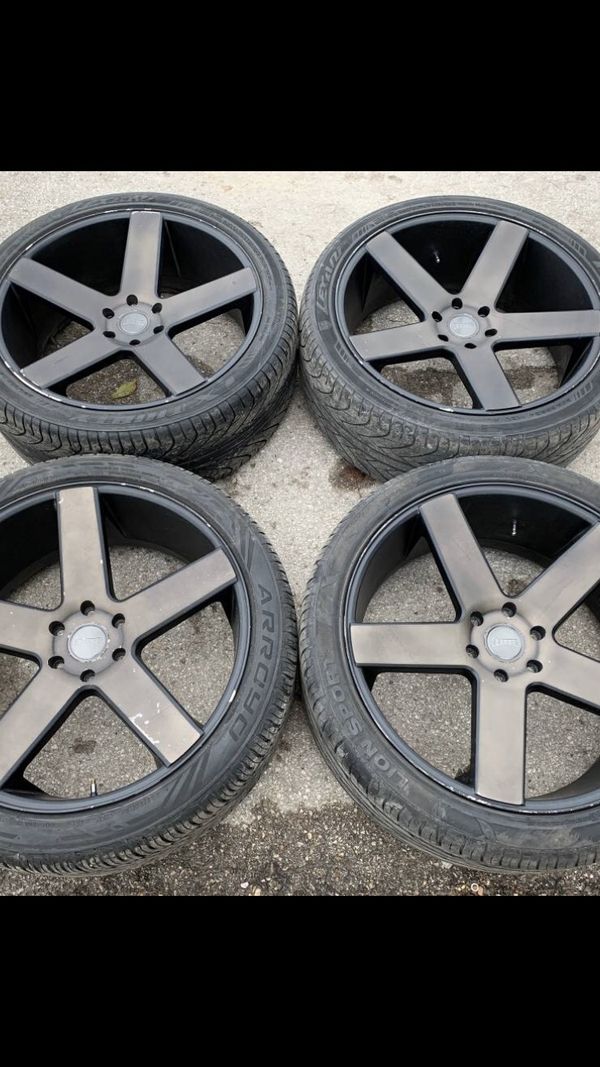 24 inch DUB Rims & Tires 6 Lug Wheels Silverado Tahoe Sierra 24s 24