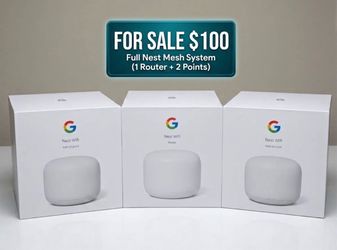 Google Nest WiFi Mesh System – 1 Router + 2 Points