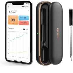 INKBIRD Wireless Meat Thermometer INT-11P-B, Bluetooth Meat Thermometer Wireless for Grilling Smoking, IP67 Waterproof Smart Meat Probe for BBQ Grill 