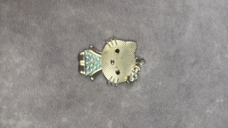 Vintage Hello Kitty Pendant with Blue Rhinestones