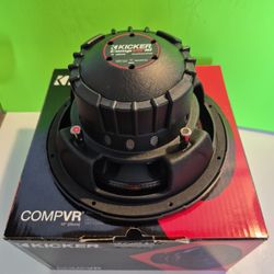 KICKER (1) 10 INCH DUAL 4 OHM VOICE COIL 700 WATTS CAR SUBWOOFER ( BRAND NEW PRICE IS LOWEST INSTALL NOT AVAILABLE )
