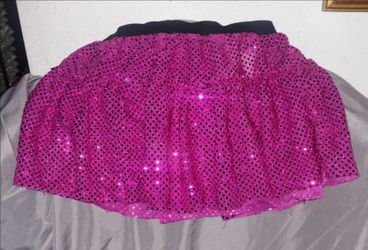 fuschia sequenced running skirts