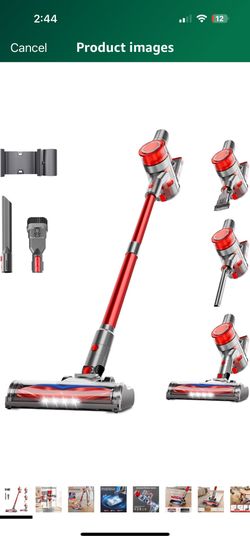 Cordless Stick Vacuum Cleaner for Home, Powerful Stick Vacuum Cleaner with Rechargeable Battery, 6-in-1 Lightweight Handheld Vacuum, 45 Mins Runtime f