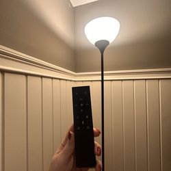 Floor Lamp, Remote Control with Stpeless Color Temperatures and Brightness