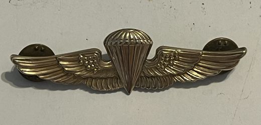 Very Nice Vintage Parachutist Insignia jump wings usmc V-21-N 1/20 10 KGF