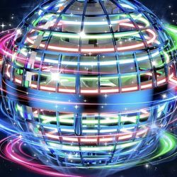 Flying Ball Toys, Hover Orb, Upgrade Flying Orb Mini Drone Floating Ball 360°Rotating LED Light Fly Spinner Cool Toys Magic Toy Safe for Kids Teen Adu