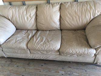 Real leather couch