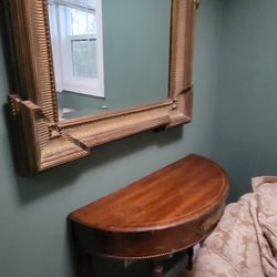 Antique Wall Table Painted On Face 