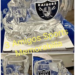 LAS VEGAS RAIDERS SKULL SHAPED SHOT GLASS
