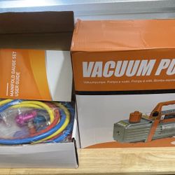 NEW Vacuum pump and gauges set, R1234yf, Clearing out… $80… Have other gauges available