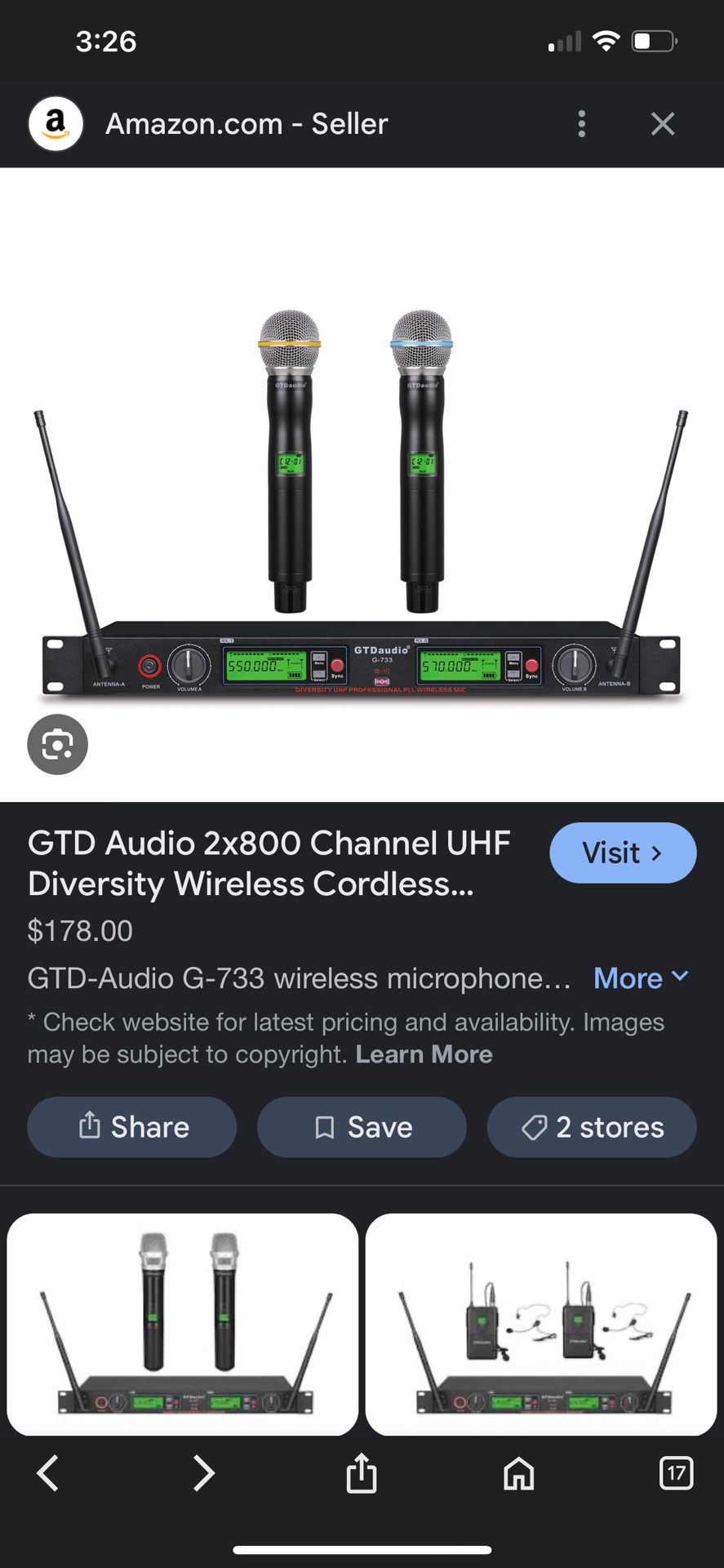 GTD Audio G-733 with wireless mic