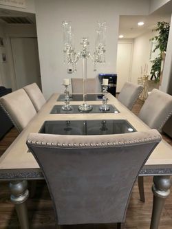 Michael amni dinning table with 6 chairs