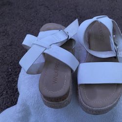 White Wedged Sandals 
