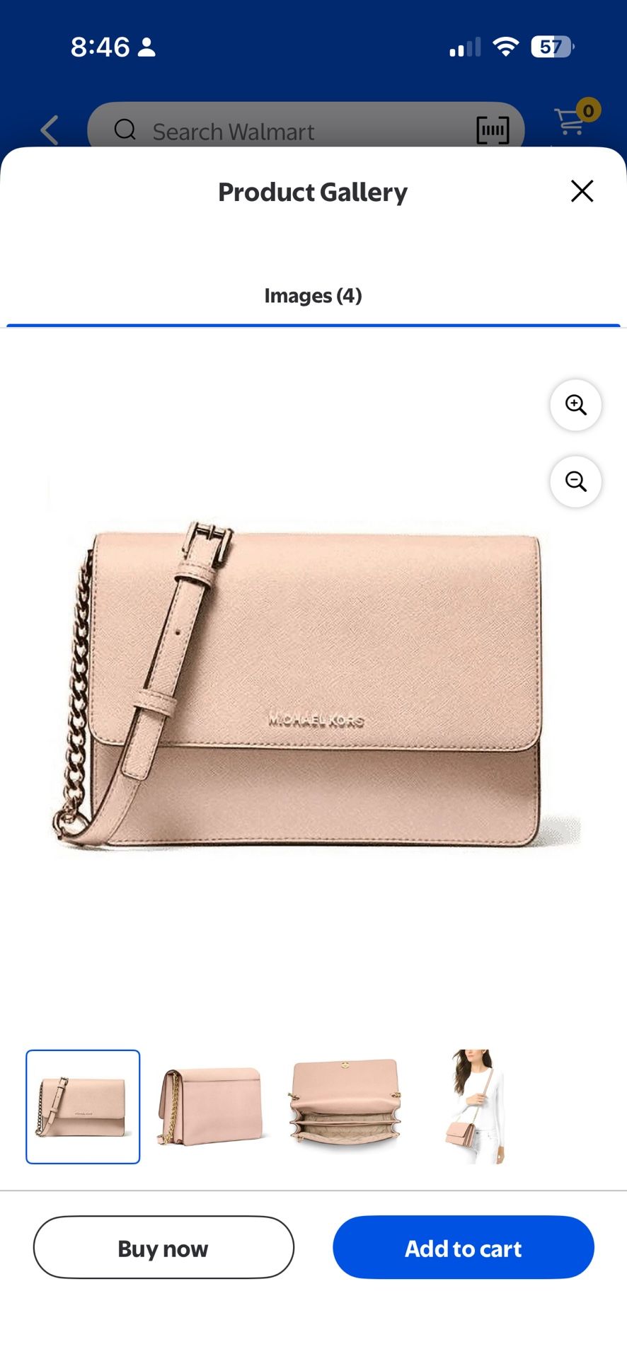 Michael Kors Womens Daniela Large Saffiano Leather Crossbody Bag - Soft Pink