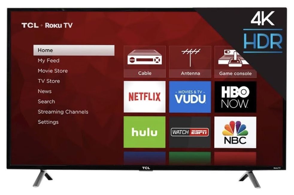 TCL 49S405 49” 4K UHD HDR Roku Smart TV